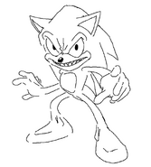 Original concept art for "Sonic" where he'd probably be more similar to the Sonic Adventure models.