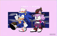Clone Sonic 1st appearance on the Clone Channel, alongside Clone Blaze. [Drawn by BagelGabel]