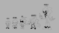 Hoggified Chaotix (Haywire), Curse (Hex), Crayonix (Graphityx) and Sir X (Master X). (ft. Hog)