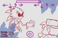 An scrapped concept for the Ring counter, which would originally be located in the middle of the screen.