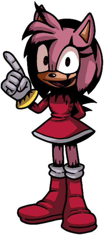 I looked Amy's hight on the fandom Sonic wiki and it says she's 2