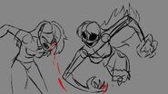Jesse violently slashing Samantha's eye