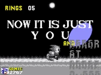 NOW IT'S JUST Y O U AND (unintelligible)