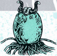 Eggron artwork from the Japanese Super Contra (FC) instruction booklet.