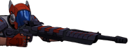 "Mysterious Sniper" artwork from the comic book-style ending of Operation Galuga.