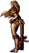 Sheena's golden statue in Ending B.