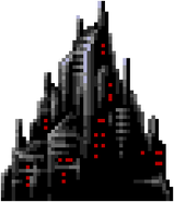 Sprite of Colonel Bahamut's base seen outside.