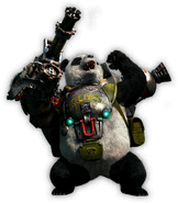 Hungry Beast A once noted human scientist whose brain is now inserted in the body of an anthropomorphic cyborg panda. Nicknamed the "Cuddly" one.
