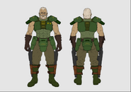 Mystery G character design from Neo Contra.