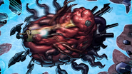 The General merging with the Mega-Fiend.