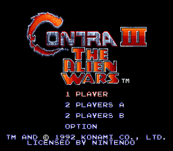 Contra III: The Alien Wars - Wikipedia