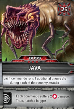 Java card from Contra: The Board Game.