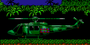 The helicopter during the ending cutscene in the Famicom version of Contra.