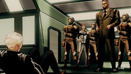 Phoenix apprehends the two scientists of the Vortex Cannon.