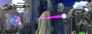 Bahamut deflecting a bullet.