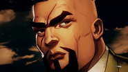 Close-up. The General grows uneasy after the President holds him accountable for the spawning of the Damned City.