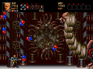 Attack 1: Its neck violently shakes up and down the screen, causing the battlefield to rain Gardegura.