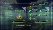 Stage results screen in Hard Corps: Uprising.