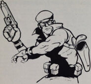 Burns artwork from the Contra Force instruction booklet.