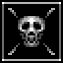 A player's icon when all lives are lost in Hard Corps.