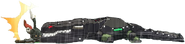 A Commonwealth soldier being eaten by a Cyber Gator.