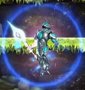 Varanis produces an energy bubble while levitating.