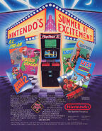 PlayChoice-10 arcade flyer promoting Contra among other NES games.