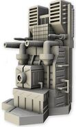 Defense Wall mini model from Contra: The Board Game.