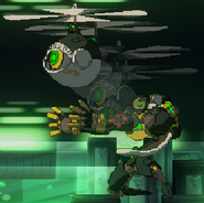 An android flinging its eye.