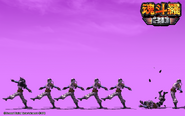 A Ledder leading a troop of Greeders from Contra 3D.