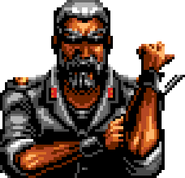 In-game sprite from Hard Corps.