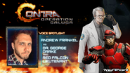 Dr. George Drake and Red Falcon Lieutenant voice spotlight reveal for Operation Galuga.
