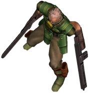 In-battle model. Note the spiky hairstyle.