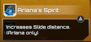 Ariana's Spirit with description seen during the character select set up.