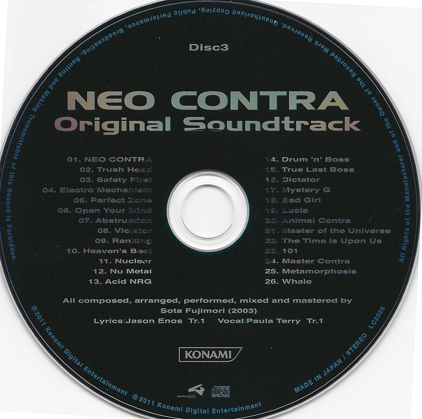 Neo Contra Original Soundtrack | Contra Wiki | Fandom