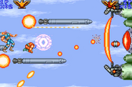 The battleship's core in Contra Advance.