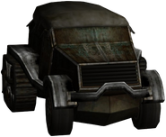 The armored vehicle in Shattered Soldier.
