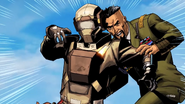 The General uses a soldier to shield himself from the Rogue Corps' retaliation strike.