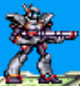 Probotector (default color) sprite in Contra 4.