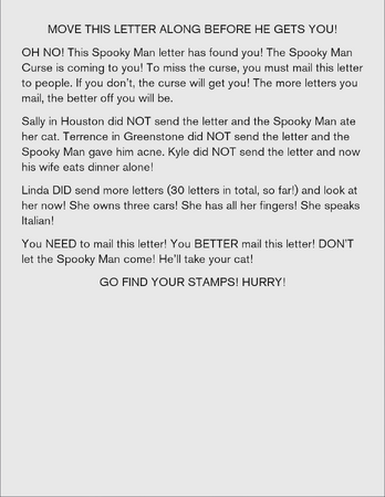 Chain Letter | Control Wiki | Fandom
