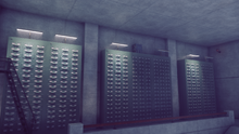 Filing cabinets with secured unit.