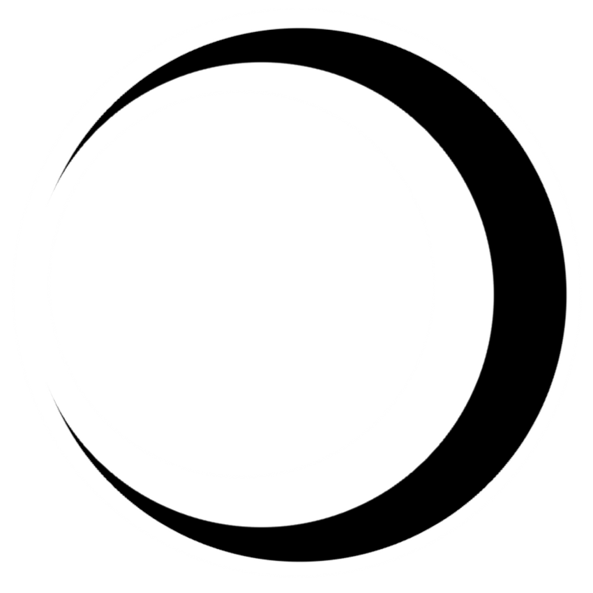 Черный полукруг. Полумесяц в круге. Месяц силуэт. Окружность для логотипа. Черный круг для логотипа.