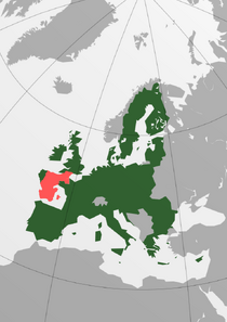 Helvore (red) within the European Union (green)