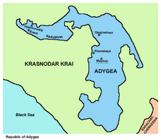 Adigeja mapa