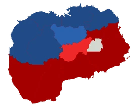 Map of Odetia showing loyalties during the Odetian Civil War.