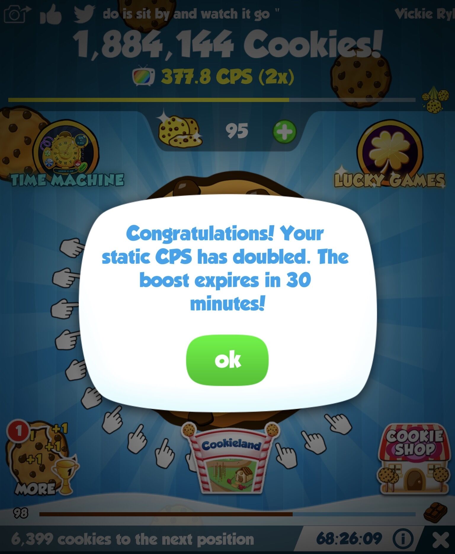 CPS Booster TV, Cookie Clickers 2 (mobile) Wiki