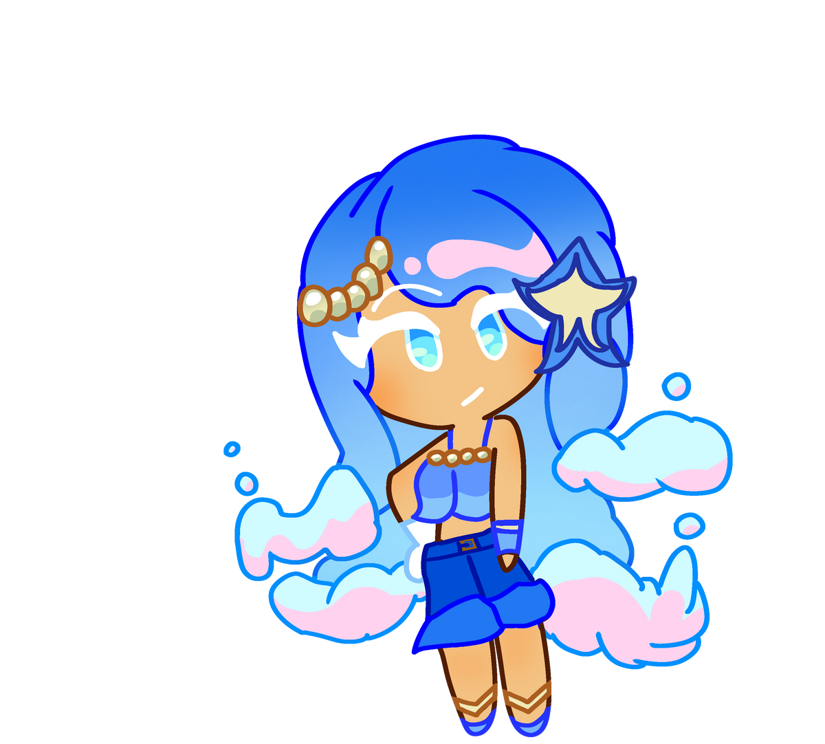 my cookie run gacha oc, pure ocean water aka pure sea fairy