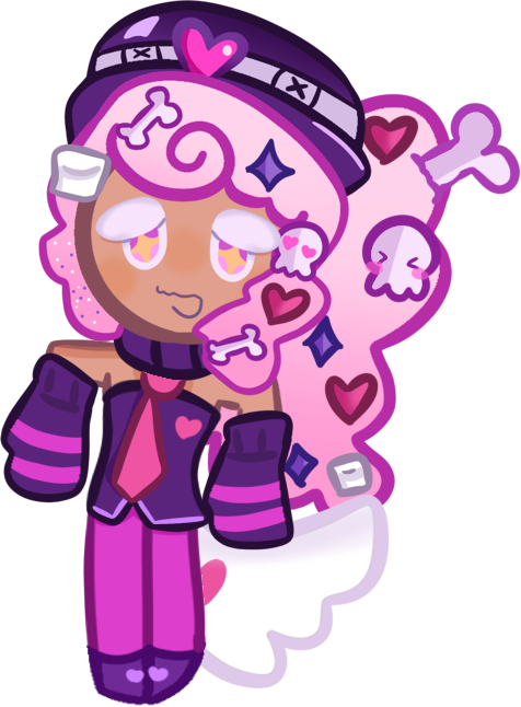 Dark Cotton Candy Cookie's Costumes | Cookie Run: Kingdom OCs Wiki | Fandom