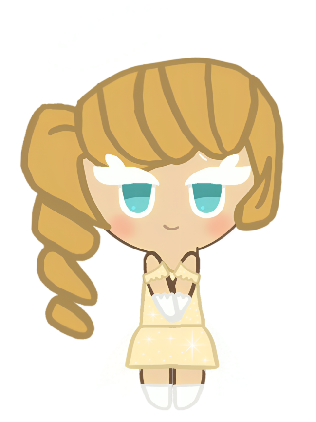 Gacha Life - Gacha girl with blond and brown hair and rainbow