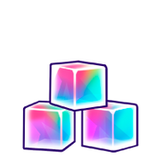 Three Rainbow Cubes.